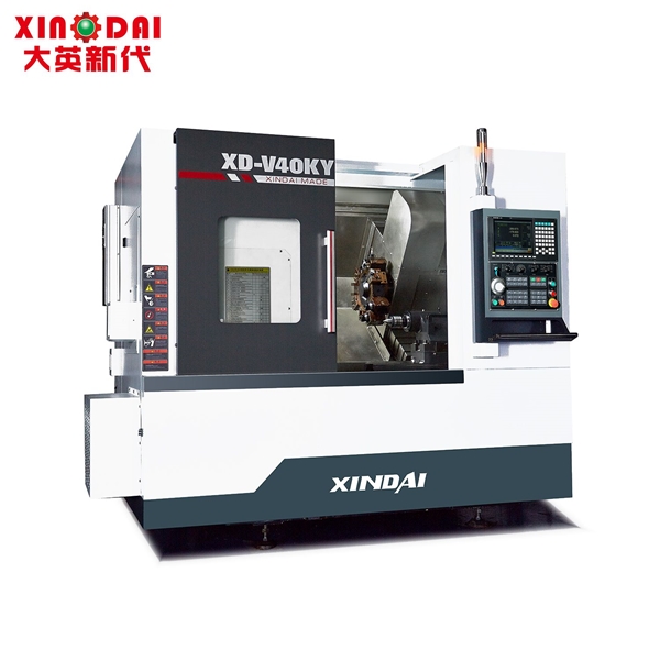 XD-V40KY動力刀塔數控車床（新代系統22TB-E）?（動力刀塔、帶Y軸帶升降功能、帶尾座機（可過棒料52mm,?頂針間最大加工長度?450mm?最大車削直徑265mm?）